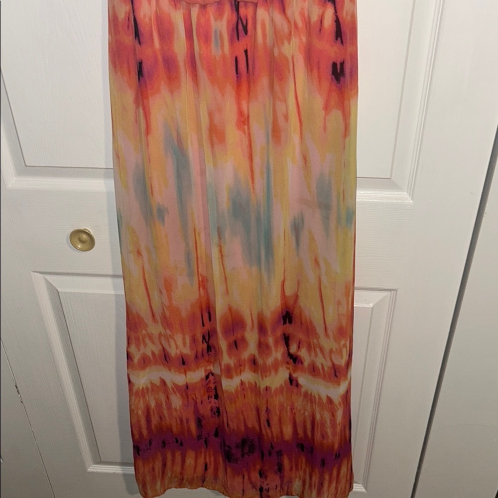 Colorful Strapless Maxi Dress - Picture 4 of 5